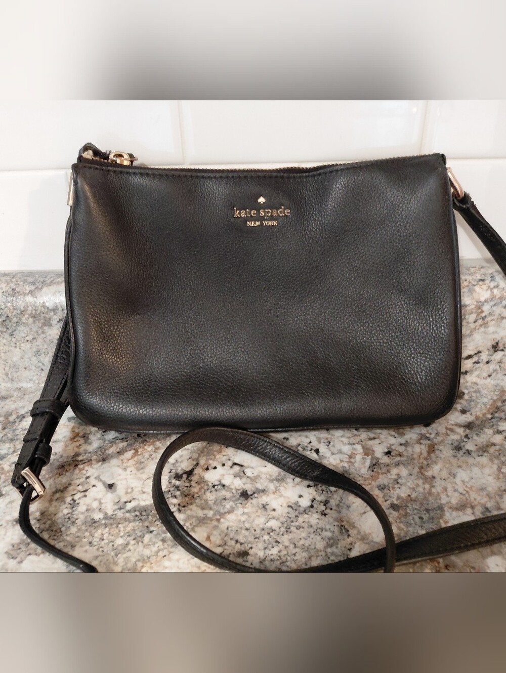 kate spade Black Leather Crossbody Purse **Read**